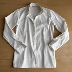 レディース　シャツ　ホワイト　長袖　襟あり — image 1