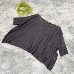 ボナジョルナータ F ニット チュニック グレー 麻100% リネン サマー — image 1