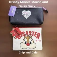 ミニーマウス＆デイジーダック ペアポケットペンポーチ チップ＆デール ポーチ — image 1