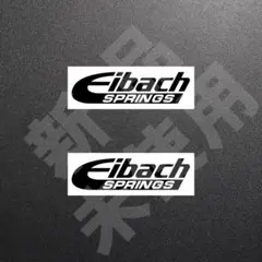 新品☆Eibach SPRINGS　ステッカー　ブラック　2枚　縦29×横110 — image 1