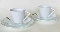ビンテージたち吉Adam&Eve カップ＆ソーサートリオ　2セット — image 1