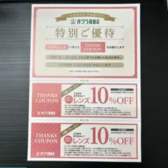 オグラ眼鏡店 大丸東京店 特別ご優待クーポン 2枚セット — image 1