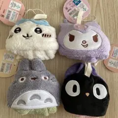 【新品・未使用】ループタオル ちいかわ トトロ 魔女の宅急便 クロミ 4点セット — image 1