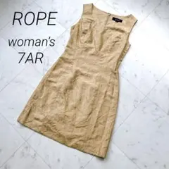 ROPÉ ノースリーブ ワンピース 7AR ベージュ 刺繍 — image 1