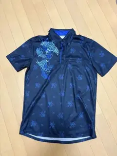 Ryukyu Style ポロシャツ マンタ柄 ネイビー Mサイズ — image 1