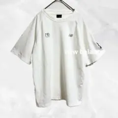b893【ニューバランス】スポーツTシャツLLロゴ入トレーニング練習バスケテニス — image 1
