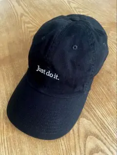 ナイキ キャップ 黒 just do it NIKE 帽子 ゴルフ 散歩 古着 — image 1