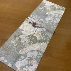 和風テーブルランナー　　86流水くすみグリーン — image 1