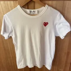 PLAY コムデギャルソン Tシャツ ホワイト 白 赤ハート XS半袖 — image 1