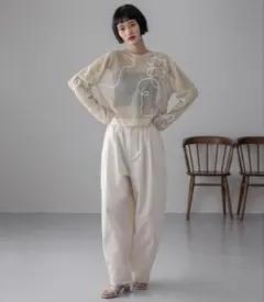 LOWRYS FARMエンブロイダリープルオーバー　長袖　シャツ — image 1