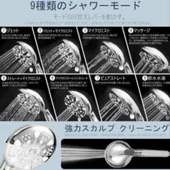 Sunny Cosy シャワーヘッド 9段階モード切替 アダプター付　新品② — image 1