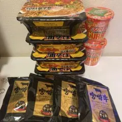 ぶぶか 油そば 130g 4個カップヌードル2個宮崎牛ビーフカレーラーメン4袋 — image 1
