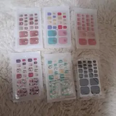フットネイルシールセット 6セット 多彩なデザイン — image 1