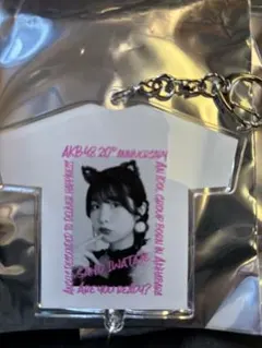 岩立沙穂　AKB48 Tシャツ型ランダムキーホルダー　シャム猫 — image 1