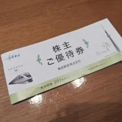 【未使用／匿名配送】東武鉄道 株主ご優待券1冊 有効期限 2026年12月31日 — image 1