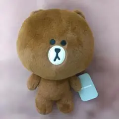 【タグ付き】LINE FRIENDS ブラウン ぬいぐるみ Mサイズ サンレモン — image 1