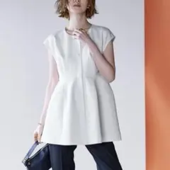 【美品】ur’s ユアーズ　ボンディングペプラムトップス／ジレ　ベスト — image 1