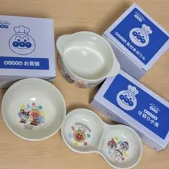 【未使用】すかいらーく アンパンマン キッズ食器3点セット — image 1