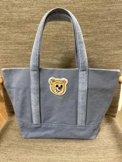 オールドテディ　L トートバッグ ライトブルー　Lサイズ — image 1