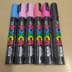 uni POSCA ポスカ 中字 丸芯 6本セット — image 1