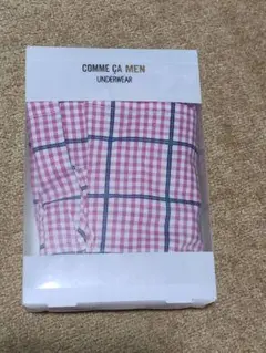 COMME CA MEN トランクス Mサイズ ピンクチェック — image 1