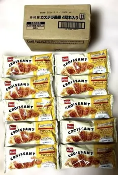 井村屋カステラ長崎4袋入 1箱 パスコロングライフクロワッサン10個 — image 1