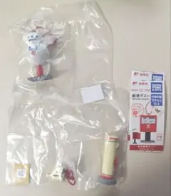 郵便ポストガチャキーホルダー　2点セット　こけしポスト　雪だるまポスト　セット — image 1