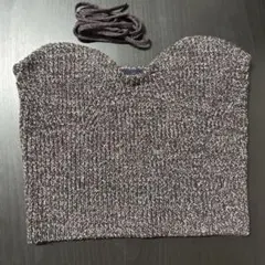 CLANE HEATHER COTTON KNIT TUBETOP — image 1