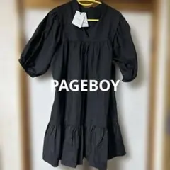 ★新品未使用タグ付き★PAGEBOY ブラックチュニック Fサイズ — image 1