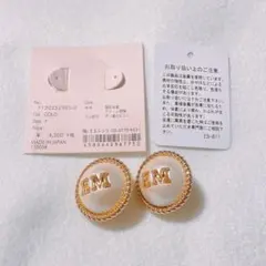 eimyistoire EM ロゴ入り ラウンド イヤリング ゴールド — image 1