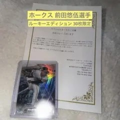 【勝利記念値下げ中】当選証明書付き 前田悠伍選手 スペシャルカード — image 1