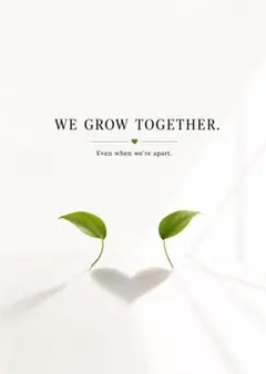 二枚の葉がつなぐ絆『WE GROW TOGETHER』2Lアートポスター — image 1
