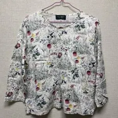 BARAKURA English Garden 五分袖　カットソー シャツ　花柄 — image 1