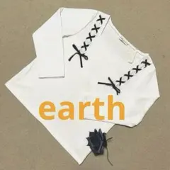 【earth♡長袖 トップス】 あみあげリボンデザイン 新品未使用❇︎匿名配送 — image 1