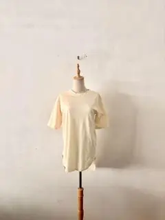 【美品】AUG オーグ コットンリネン チュニック Tシャツ アイボリー — image 1