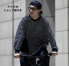 週末値下げ【bonbonstore bellken idea】ボーダー　ネイビー — image 1