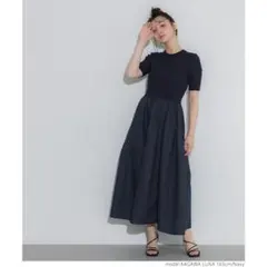 coca♡上品エンボスニットドッキングワンピース — image 1