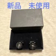 新品未使用　黒いボタン型カフリンクス 箱付き — image 1