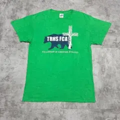 GILDAN TRHS FCA プリント 半袖Tシャツ グリーン M 古着 — image 1