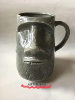 モアイ像マグカップ（陶器)マグカップ以外にも、ペン立て、インテリアなどお好みで — image 1