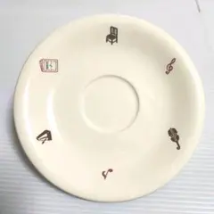ソーサーのみ 1枚 丸皿 バイオリン 椅子 音符 【匿名配送・送料無料】 — image 1