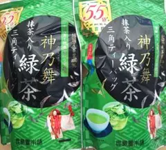 神乃舞 抹茶入り緑茶 2袋セット　三角ティーバッグ お湯出し 水出し — image 1