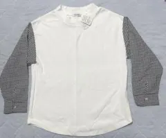 【新品未使用　GLOBAL WORK 長袖 ワッフル生地 ギンガムチェック L】 — image 1