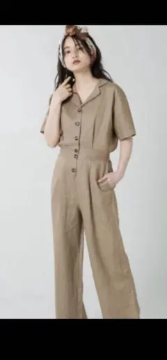 ROSE BUD オールインワン 半袖 ワイドパンツ S — image 1