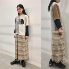 大人気《ザ ノースフェイスパープルレーベル×ナナミカ》アシンメトリー ロゴT — image 1