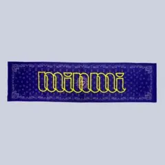 MINMI マフラータオル ブルー ペイズリー柄 — image 1