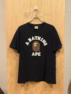 A BATHING APE ロゴ Tシャツ ブラック Lサイズ — image 1