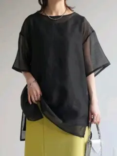 新品☆未開封　HUG.U シアー素材　 シアー半袖Tシャツ — image 1