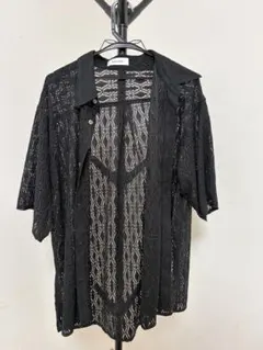 MONO-MART レースシャツ ブラック Lサイズ — image 1