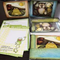 Goose Street レターセット カエル フクロウ デザイン — image 1